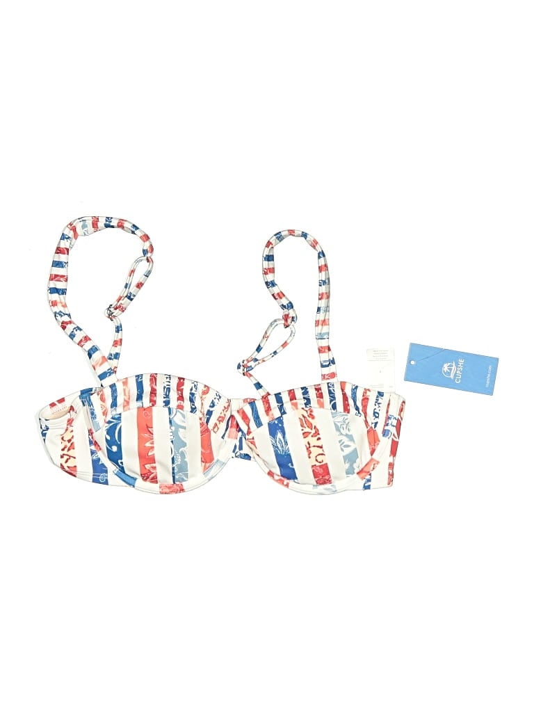 Cupshe Swimsuit Top White Print Pattern Swimwear