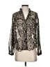 Zara Silver Long Sleeve Blouse Size S - photo 1