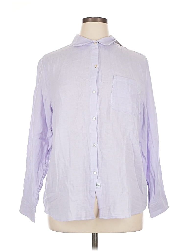 Pre-owned Rails Long Sleeve Button Down Shirt In Purple