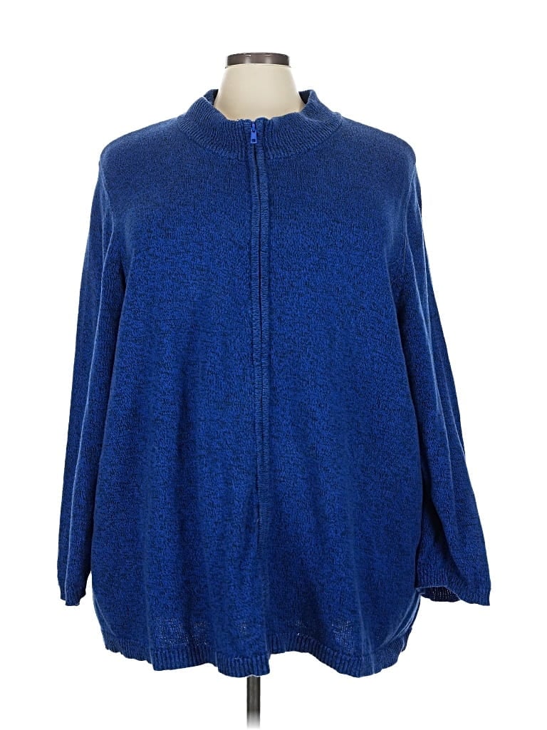 Pre-owned Catherines Fleece Jacket In Blue
