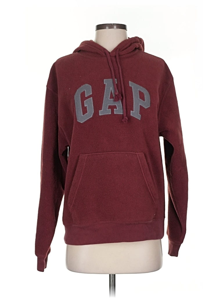 Pre-owned Gap Pullover Hoodie In Burgundy