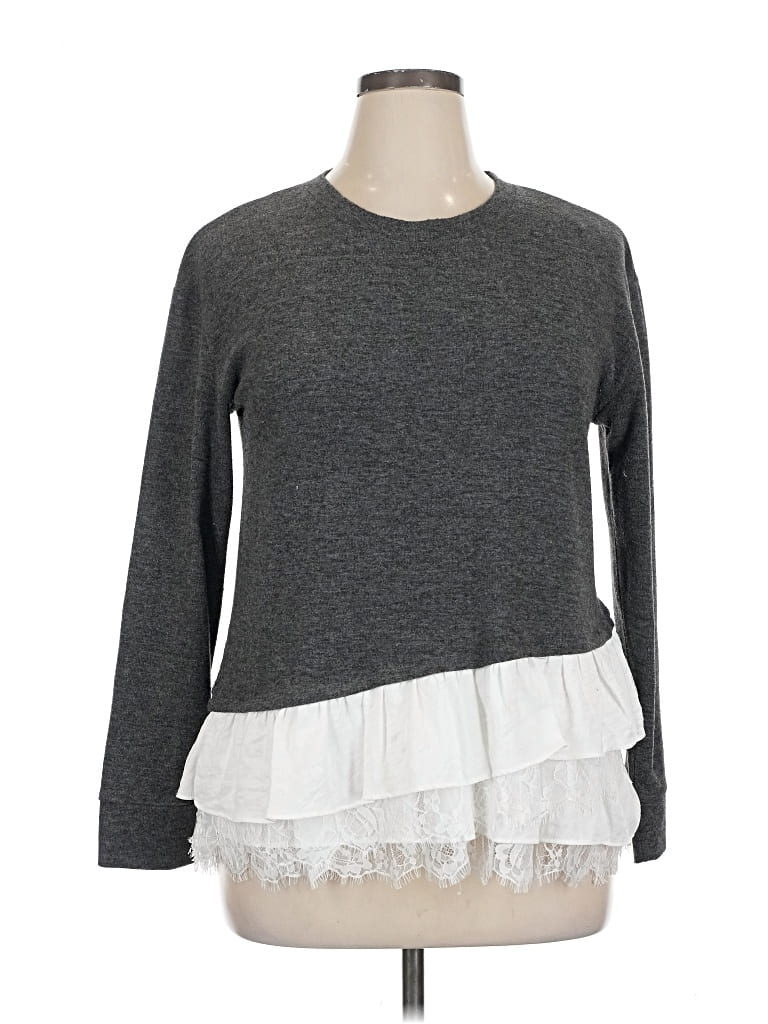 Pre-owned Vince Camuto Pullover Sweater In Gray