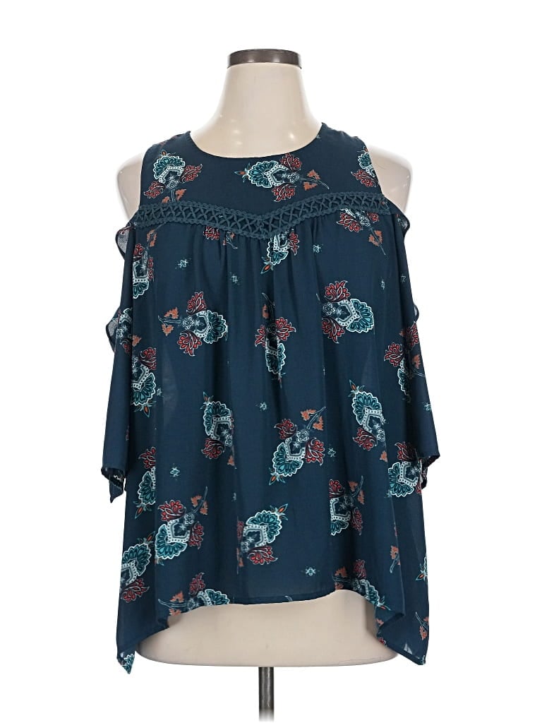 Pre-owned Love On A Hanger Sleeveless Blouse In Blue