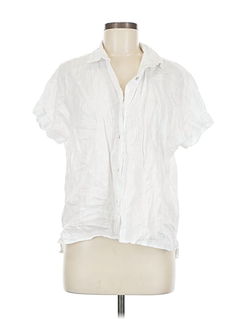 Pre-owned Rachel Zoe Tjx Short Sleeve Blouse In White