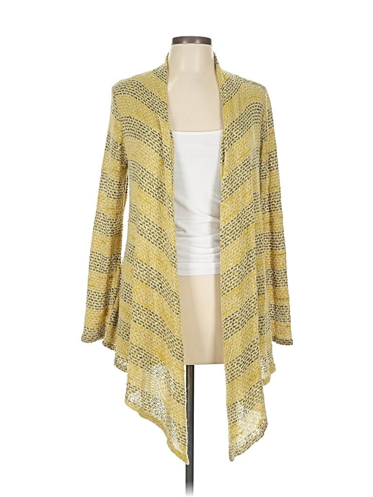 Pre-owned Blu Pepper Cardigan Sweater In Yellow