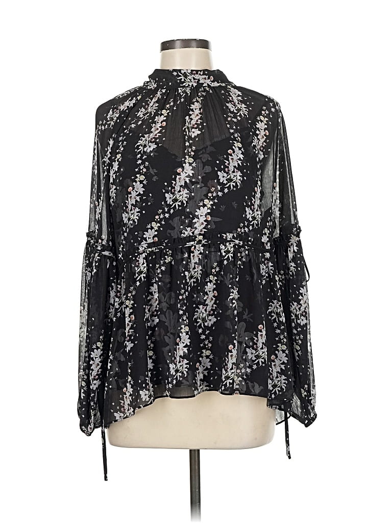 Allsaints 3/4 Sleeve Blouse In Black