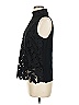 Ann Taylor 100% Polyester Black Sleeveless Blouse Size M - photo 5