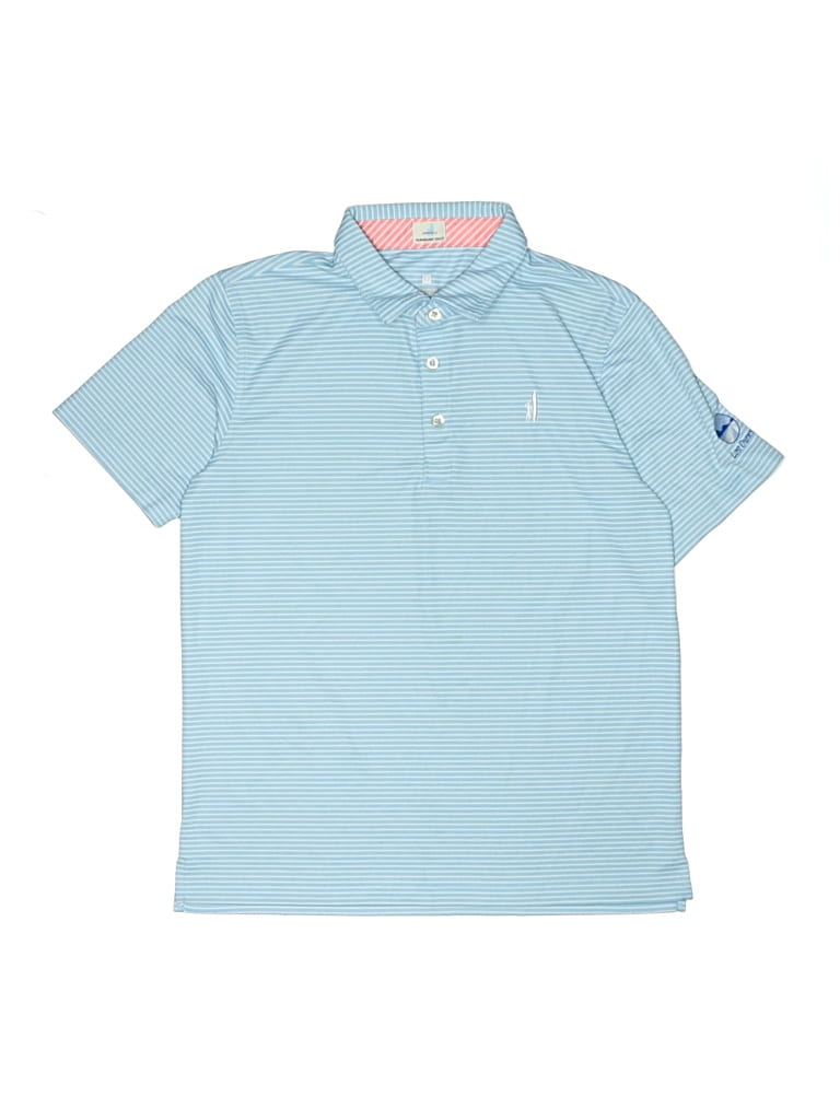 Pre-owned Johnnie-o Kids' Short Sleeve Polo Shirt In Blue