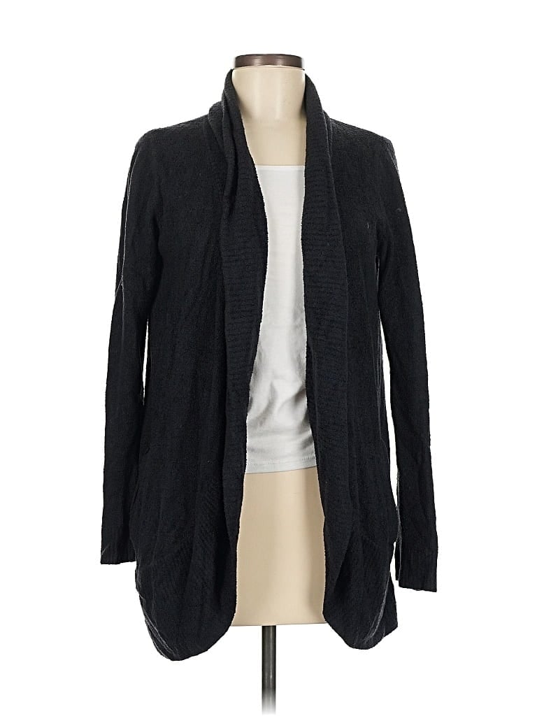 Pre-owned Barefoot Dreams Cardigan Sweater In Black