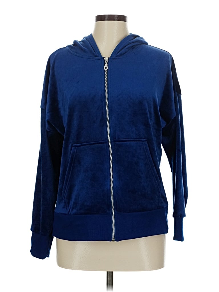 Pre-owned Felina Zip Up Hoodie In Blue