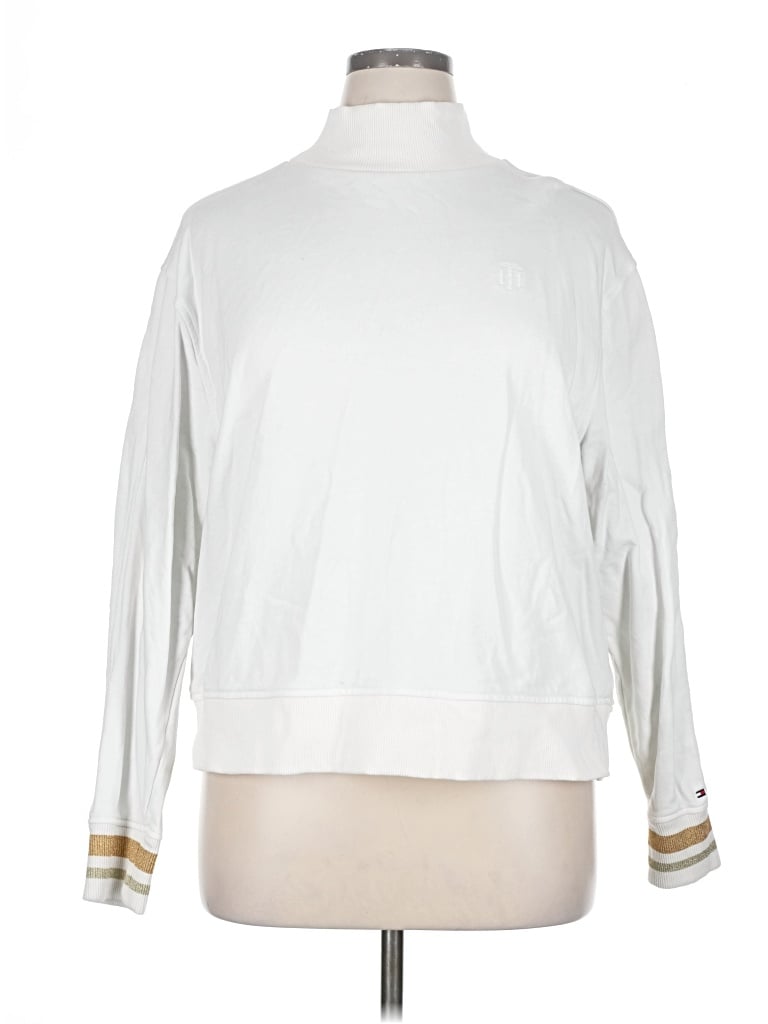 Pre-owned Tommy Hilfiger Sweatshirt In White