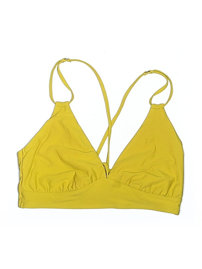 Pre-owned Calia Swimsuit Top Yellow Swimwear