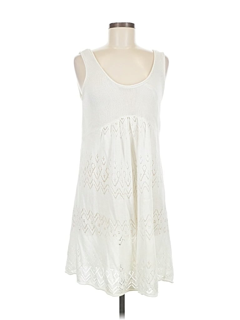 Pre-owned Tibi Sleeveless Top Ivory Scoop Neck Tops In White