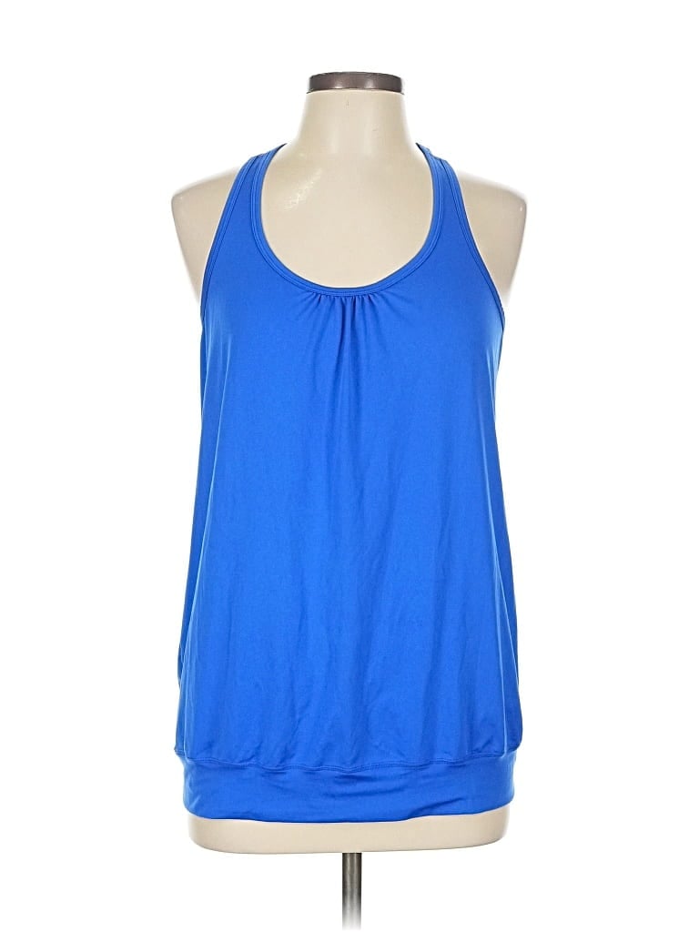 Pre-owned Unbranded Tank Top Blue Halter Neckline Tops