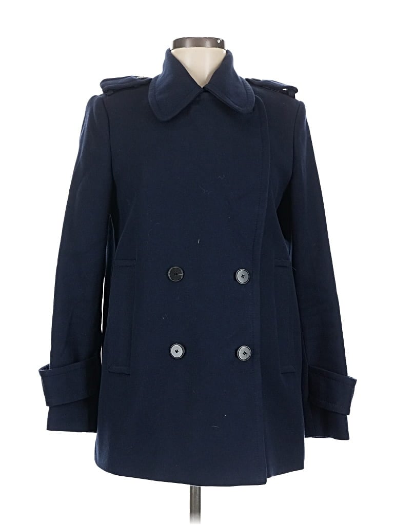 Pre-owned Mango Coat In Blue