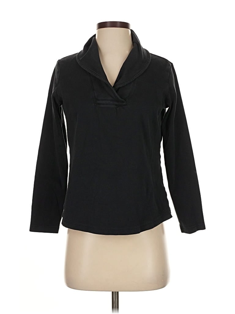 Pre-owned L.l.bean Long Sleeve Blouse In Black