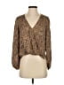 Greylin 100% Rayon Brown 3/4 Sleeve Blouse Size XS - photo 1