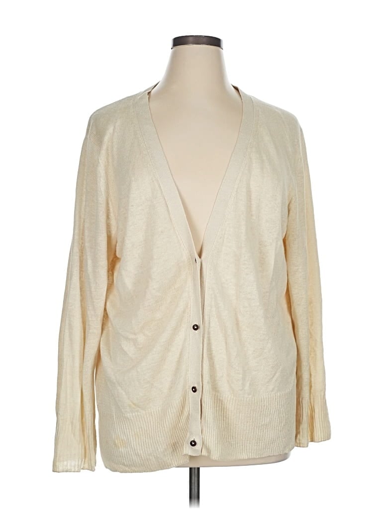 Pre-owned Banana Republic Cardigan Sweater In White