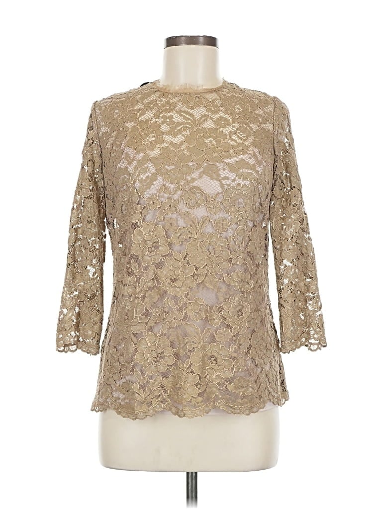 Pre-owned Boden 3/4 Sleeve Blouse In Brown