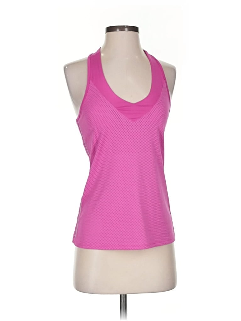 Pre-owned Lucky In Love Tank Top Pink Halter Neckline Tops