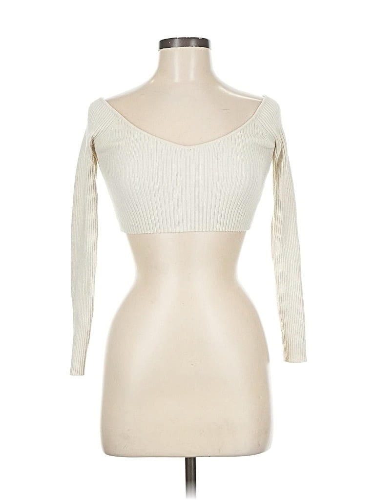 Pre-owned Urban Outfitters 3/4 Sleeve T-shirt In White