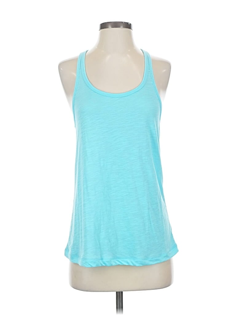 Pre-owned Lorna Jane Active Tank Top Blue Halter Neckline Tops