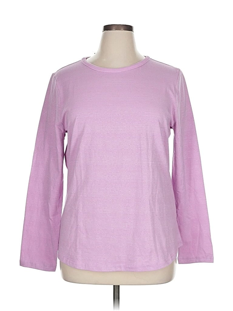 T By Talbots Long Sleeve T-shirt In Purple