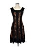 Connected Apparel Animal Print Leopard Print Black Cocktail Dress Size 6 - photo 1