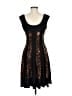 Connected Apparel Animal Print Leopard Print Black Cocktail Dress Size 6 - photo 2