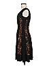 Connected Apparel Animal Print Leopard Print Black Cocktail Dress Size 6 - photo 5