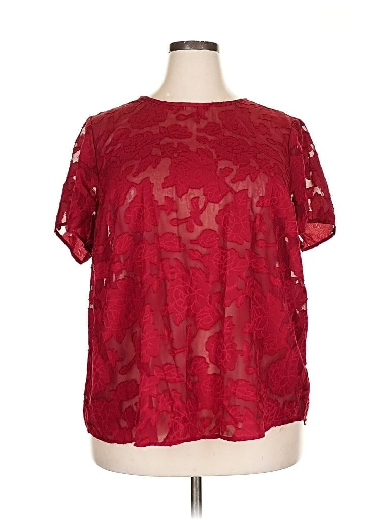 Torrid Short Sleeve Blouse In Red