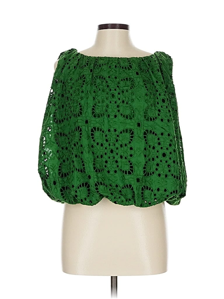Ann Taylor 3/4 Sleeve Blouse In Green