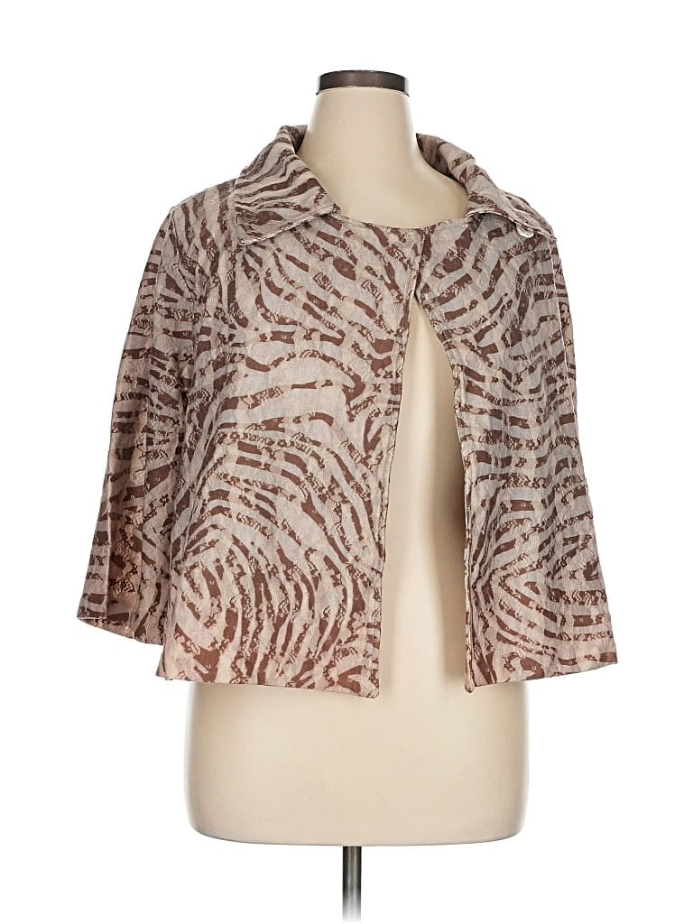 Pre-owned Chico's Blazer Jacket In Brown