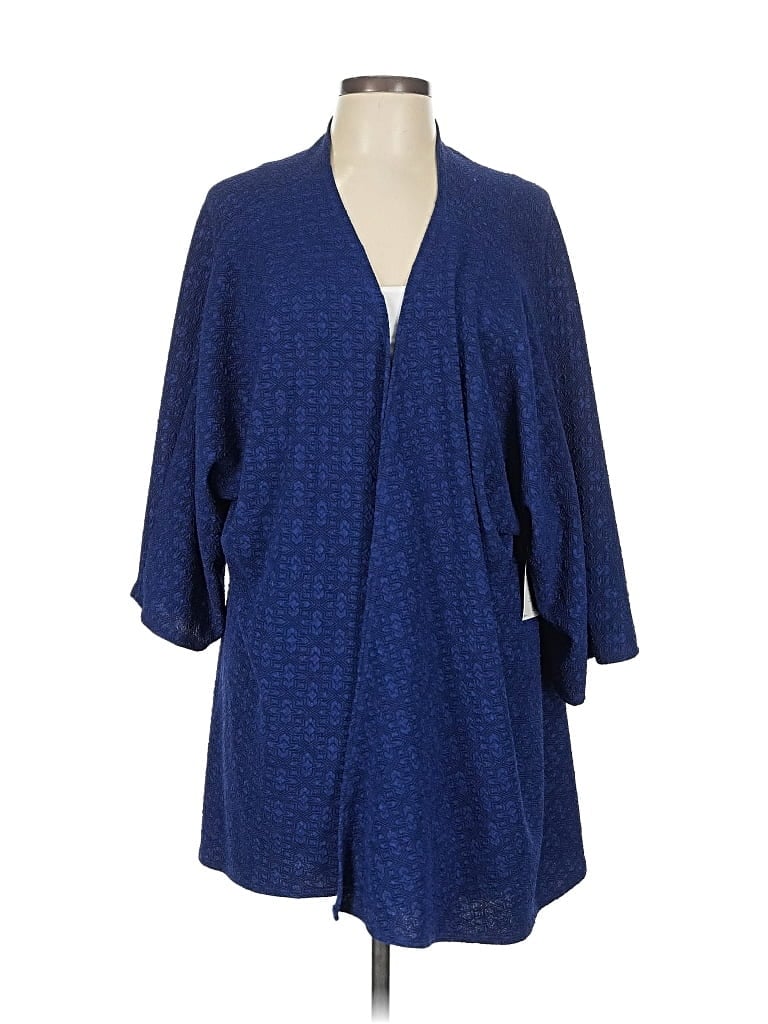 Pre-owned Lularoe Cardigan Sweater In Blue