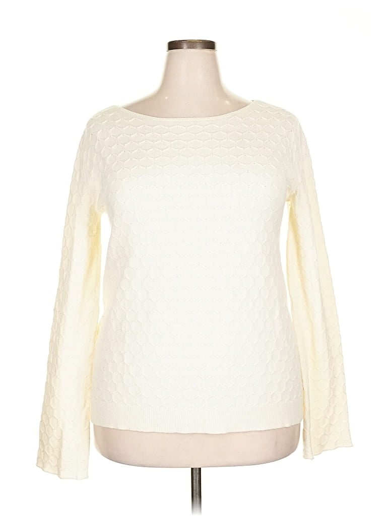 Pre-owned Unbranded Pullover Sweater In White