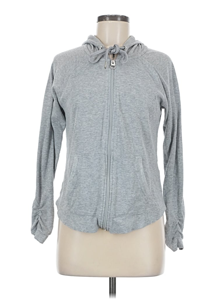 Pre-owned Calvin Klein Performance Zip Up Hoodie In Gray