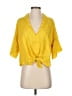 Zara Yellow Short Sleeve Blouse Size XS - photo 1