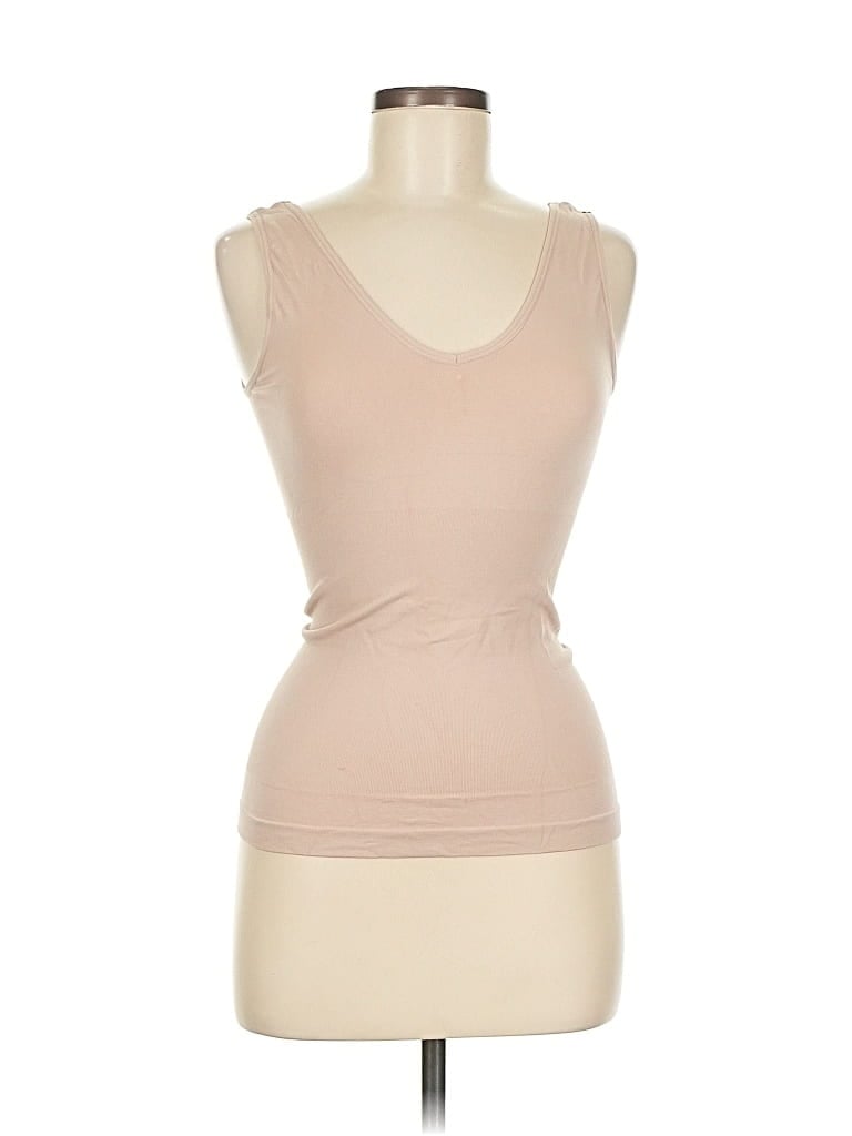 Pre-owned Skinnygirl Tank Top Tan Strapless Neckline Tops In Brown