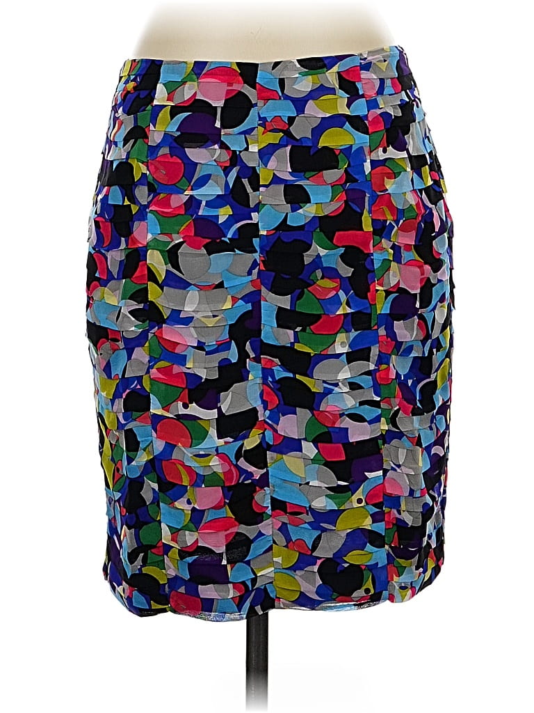 Pre-owned Doncaster Collection Silk Skirt In Blue