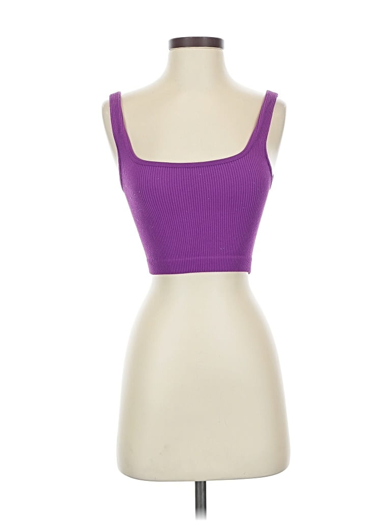 Pre-owned Zara Tube Top Purple Strapless Neckline Tops