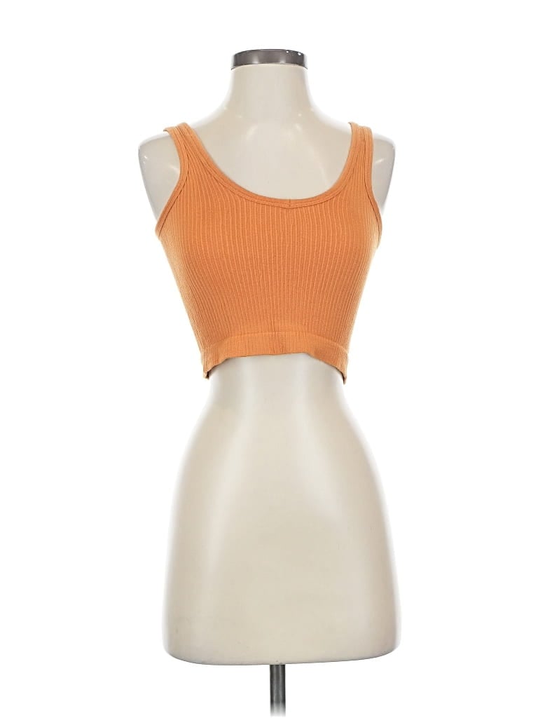 Pre-owned Out From Under Tank Top Orange Strapless Neckline Tops