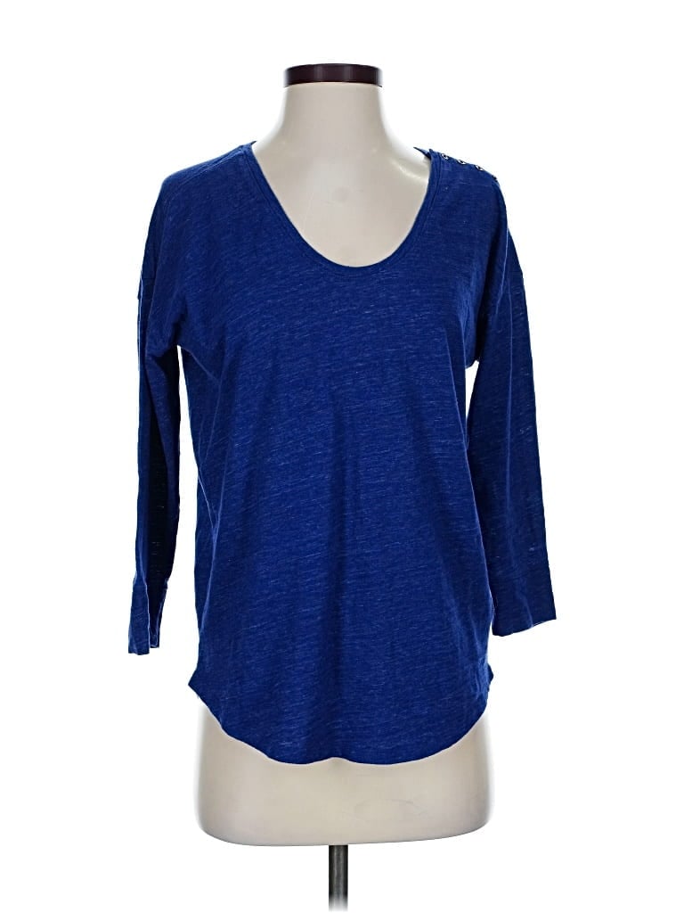 Pre-owned Gap 3/4 Sleeve T-shirt In Blue