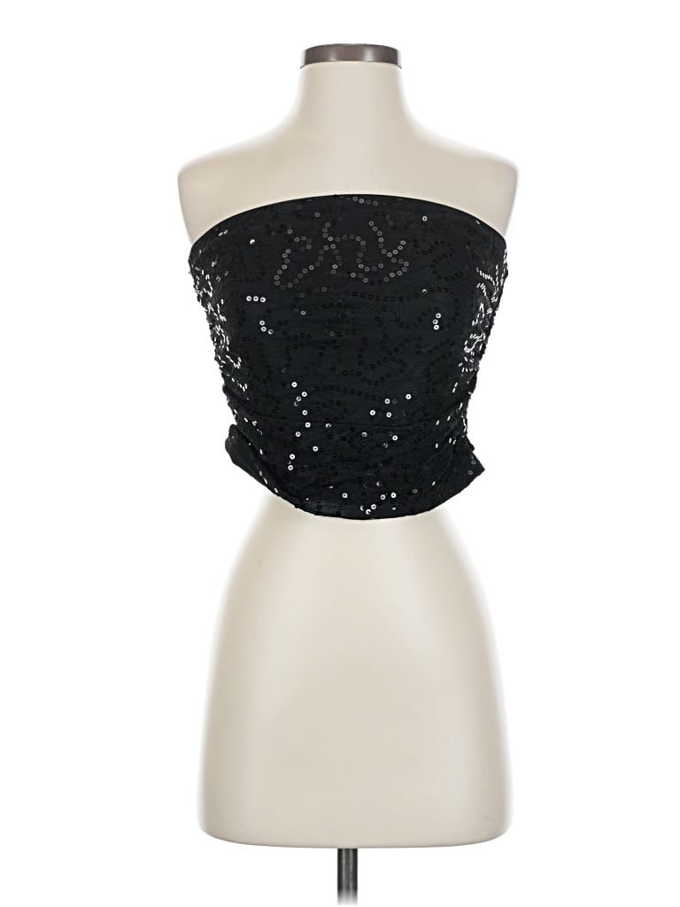 Pre-owned Wild Fable Tube Top Black Strapless Neckline Tops