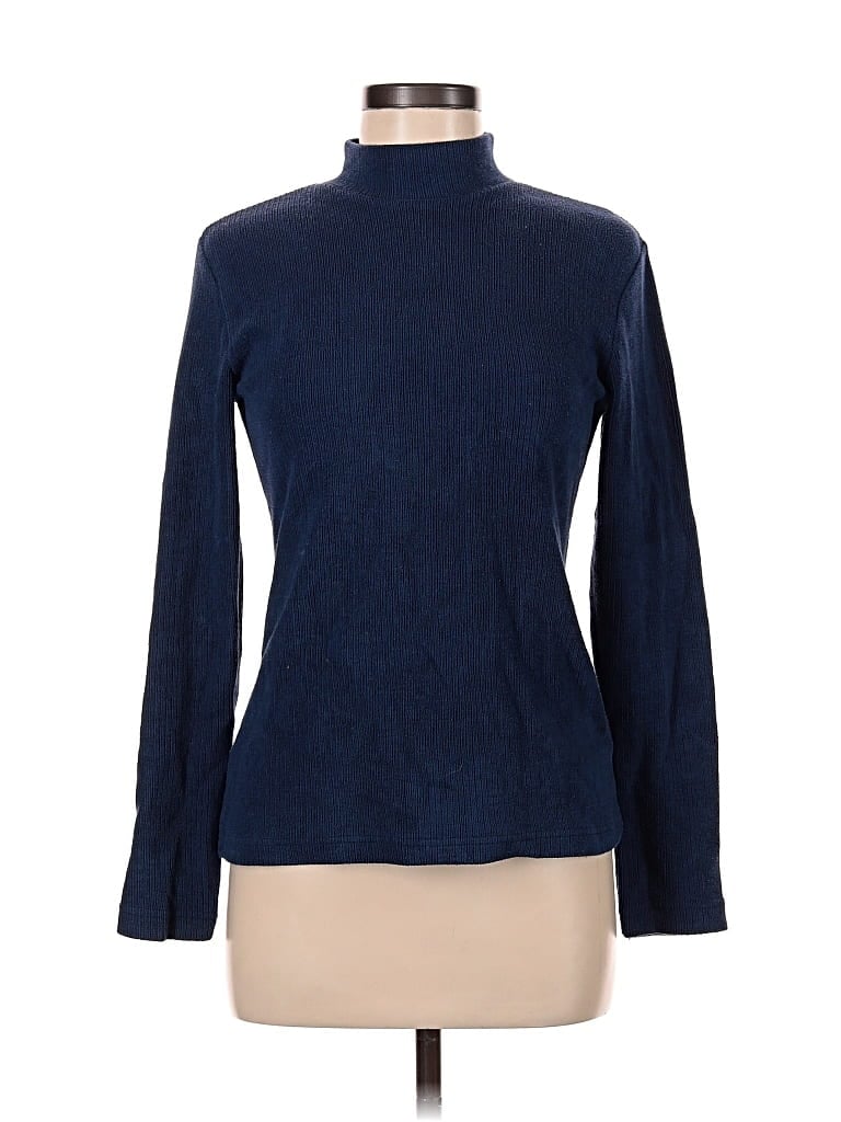 Pre-owned Assorted Brands Turtleneck Sweater In Blue
