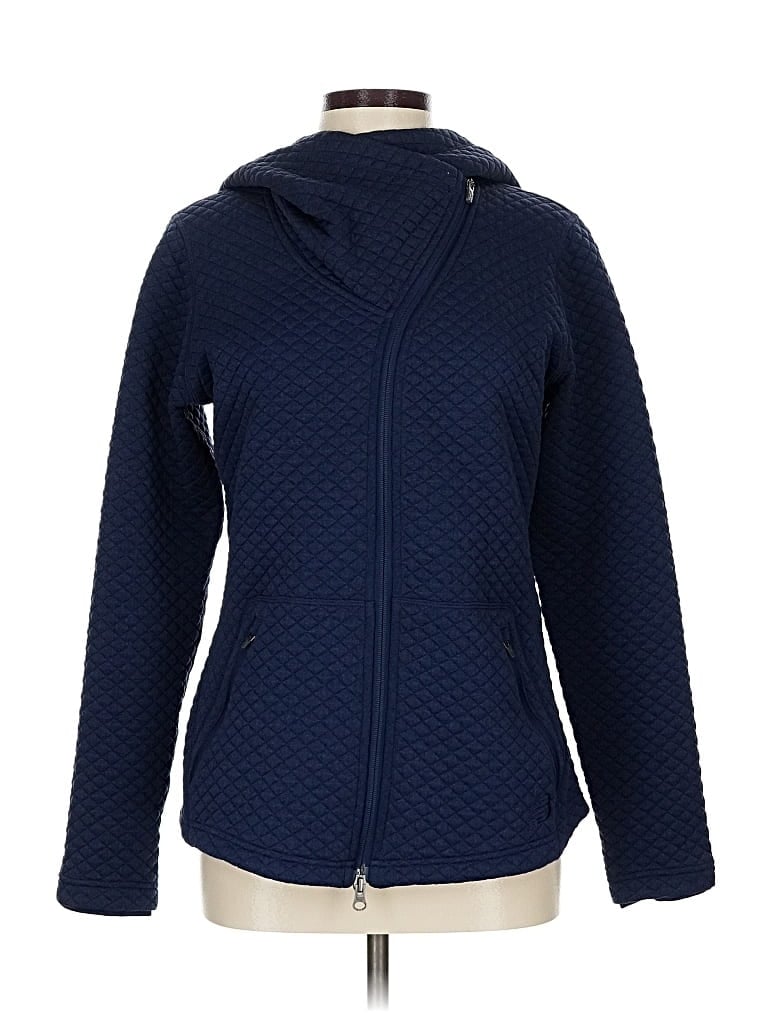 Pre-owned New Balance Cardigan Sweater In Blue
