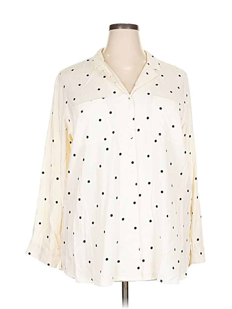 Pre-owned Old Navy 3/4 Sleeve Blouse In White