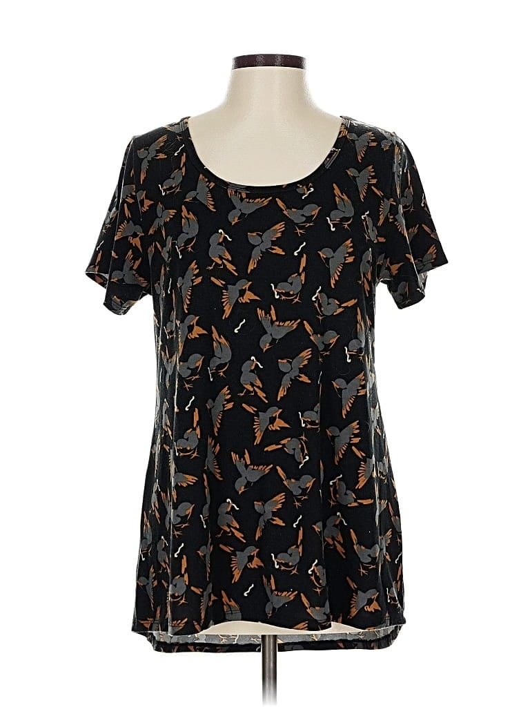 Pre-owned Lularoe Short Sleeve T-shirt In Black