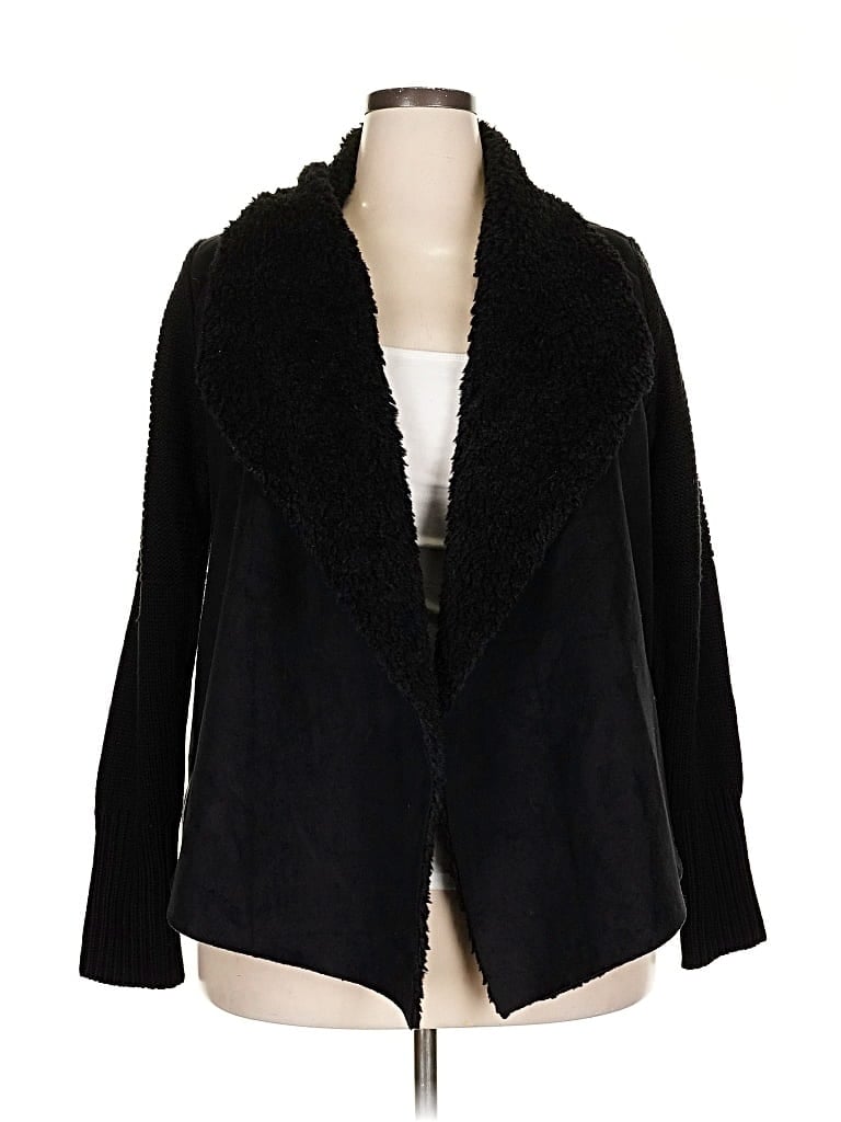 Pre-owned Chelsea & Theodore Cardigan Sweater In Black