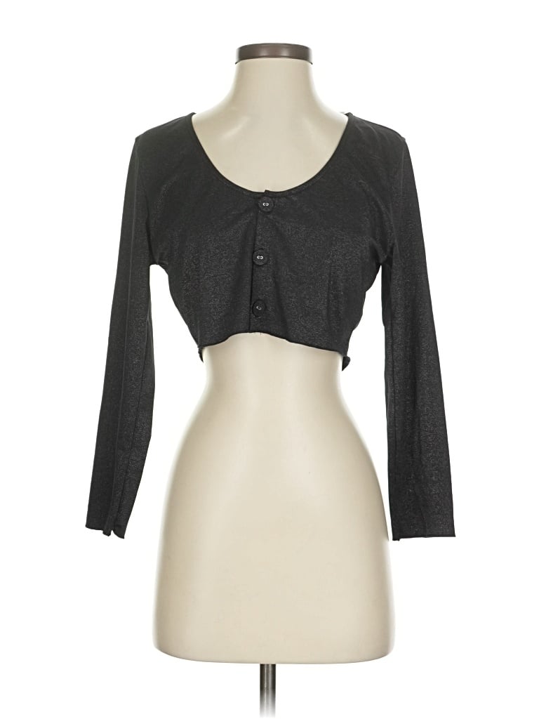 Onia 3/4 Sleeve Top Gray Sweetheart Neckline Tops