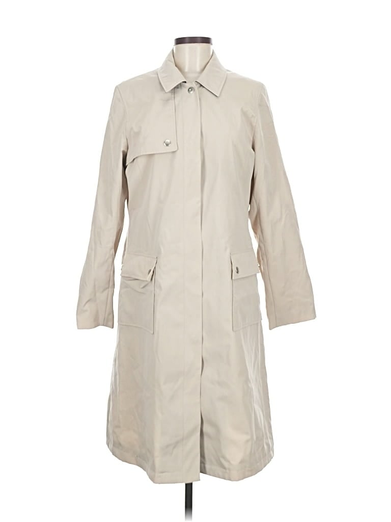 Pre-owned Liz Claiborne Trenchcoat In White